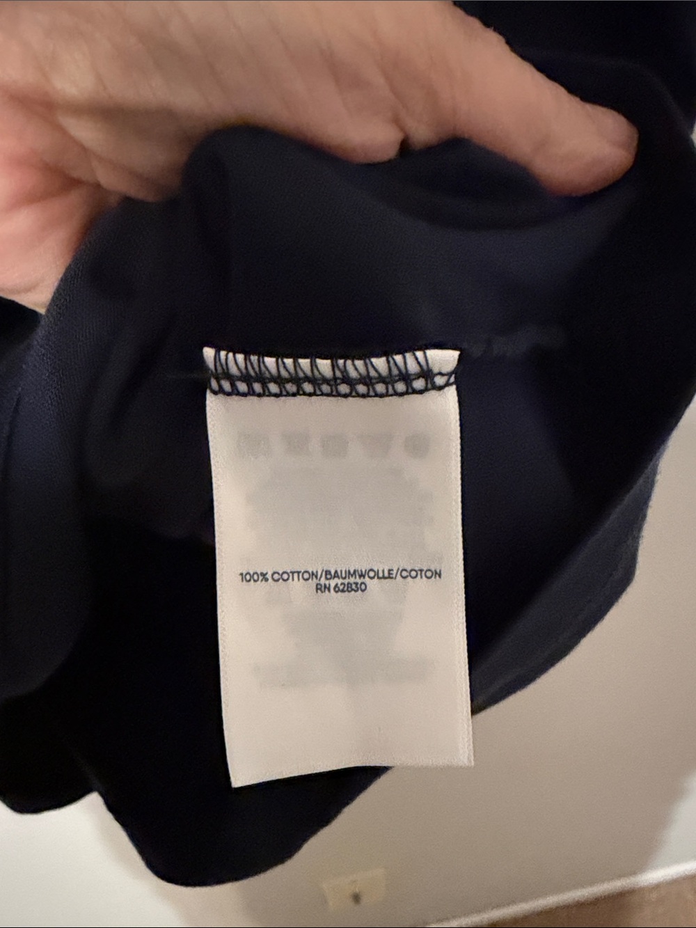 Lands' End woman’s Navy Blue Long Sleeve Tee. 💯 cotton. Med 10-12. - Picture 3 of 6